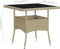 vidaXL - Tuintafel - poly - rattan - en - glas - beige