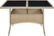 vidaXL - Tuintafel - poly - rattan - en - glas - beige