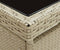 vidaXL - Tuintafel - poly - rattan - en - glas - beige