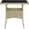 vidaXL - Tuintafel - poly - rattan - en - glas - beige