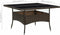 vidaXL - Tuintafel - poly - rattan - en - glas - bruin