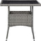 vidaXL - Tuintafel - poly - rattan - en - glas - grijs