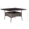 vidaXL - Tuintafel - poly - rattan - en - glas - grijs