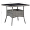 vidaXL - Tuintafel - poly - rattan - en - glas - grijs