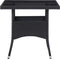 vidaXL - Tuintafel - poly - rattan - en - glas - zwart
