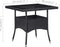 vidaXL - Tuintafel - poly - rattan - en - glas - zwart