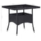 vidaXL - Tuintafel - poly - rattan - en - glas - zwart