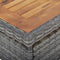 vidaXL - Tuintafel - poly - rattan - en - massief - acaciahout - grijs