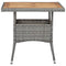 vidaXL - Tuintafel - poly - rattan - en - massief - acaciahout - grijs
