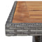 vidaXL - Tuintafel - poly - rattan - en - massief - acaciahout - grijs