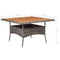 vidaXL - Tuintafel - poly - rattan - en - massief - acaciahout - grijs