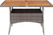 vidaXL - Tuintafel - poly - rattan - en - massief - acaciahout - grijs