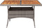 vidaXL - Tuintafel - poly - rattan - en - massief - acaciahout - grijs