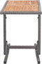 vidaXL - Tuintafel - poly - rattan - en - massief - acaciahout - antraciet