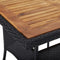 vidaXL - Tuintafel - poly - rattan - en - massief - acaciahout - zwart