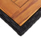 vidaXL - Tuintafel - poly - rattan - en - massief - acaciahout - zwart
