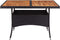 vidaXL - Tuintafel - poly - rattan - en - massief - acaciahout - zwart