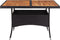 vidaXL - Tuintafel - poly - rattan - en - massief - acaciahout - zwart