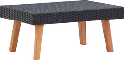 vidaXL - Tuintafel - poly - rattan - zwart