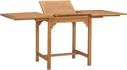 vidaXL - Tuintafel - verlengbaar - (110-160)x80x75 - cm - massief - teakhout