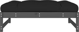 vidaXL - Tuinvoetenbank - 120x80 - cm - massief - grenenhout - grijs