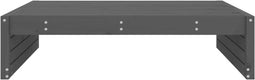 vidaXL - Tuinvoetenbank - 120x80 - cm - massief - grenenhout - grijs