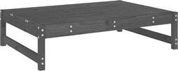 vidaXL - Tuinvoetenbank - 120x80 - cm - massief - grenenhout - grijs