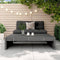 vidaXL - Tuinvoetenbank - 120x80 - cm - massief - grenenhout - grijs