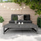 vidaXL - Tuinvoetenbank - 120x80 - cm - massief - grenenhout - grijs
