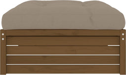 vidaXL - Tuinvoetenbank - 120x80 - cm - massief - grenenhout - honingbruin