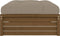 vidaXL - Tuinvoetenbank - 120x80 - cm - massief - grenenhout - honingbruin