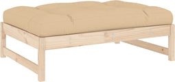 vidaXL - Tuinvoetenbank - 120x80 - cm - massief - grenenhout