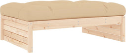 vidaXL - Tuinvoetenbank - 120x80 - cm - massief - grenenhout