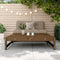 vidaXL - Tuinvoetenbank - 120x80 - cm - massief - grenenhout - honingbruin