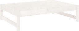 vidaXL - Tuinvoetenbank - 120x80 - cm - massief - grenenhout - wit