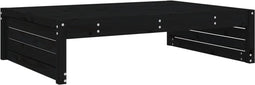 vidaXL - Tuinvoetenbank - 120x80 - cm - massief - grenenhout - zwart