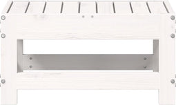 vidaXL - Tuinvoetenbank - 62x30x32 - cm - massief - grenenhout - wit