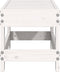 vidaXL - Tuinvoetenbank - 62x30x32 - cm - massief - grenenhout - wit