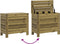 vidaXL - Tuinvoetenbank - 62x31,5x52 - cm - geïmpregneerd - grenenhout