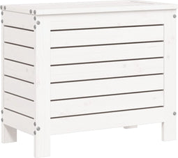 vidaXL - Tuinvoetenbank - 62x31,5x52 - cm - massief - grenenhout - wit