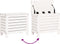 vidaXL - Tuinvoetenbank - 62x31,5x52 - cm - massief - grenenhout - wit