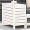 vidaXL - Tuinvoetenbank - 62x31,5x52 - cm - massief - grenenhout - wit