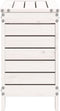 vidaXL - Tuinvoetenbank - 62x31,5x52 - cm - massief - grenenhout - wit
