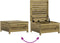 vidaXL - Tuinvoetenbank - 62x63,5x32 - cm - geïmpregneerd - grenenhout