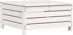 vidaXL - Tuinvoetenbank - 62x63,5x32 - cm - massief - grenenhout - wit