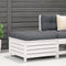 vidaXL - Tuinvoetenbank - 62x63,5x32 - cm - massief - grenenhout - wit