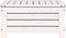 vidaXL - Tuinvoetenbank - 62x63,5x32 - cm - massief - grenenhout - wit