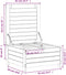 vidaXL - Tuinvoetenbank - 62x63,5x32 - cm - massief - grenenhout - wit