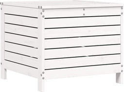vidaXL - Tuinvoetenbank - 62x63,5x53,5 - cm - massief - grenenhout - wit