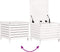 vidaXL - Tuinvoetenbank - 62x63,5x53,5 - cm - massief - grenenhout - wit